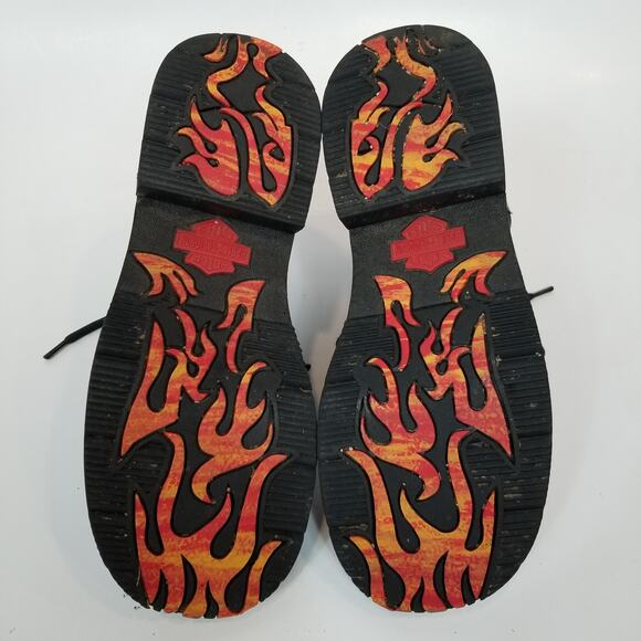 Harley-Davidson Black and Red Combat Boots - Picture 12 of 13
